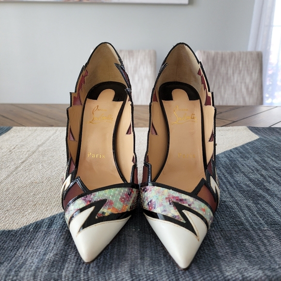 Christian Louboutin Explorete Multicolor Python Razor Edge Pump 100mm - Picture 2 of 6